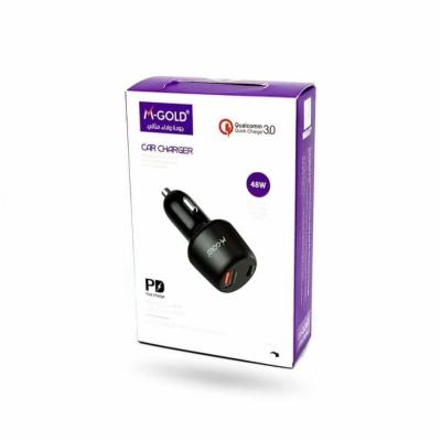شاحن سيارة مدخلين PD و usb من شركة m-gold